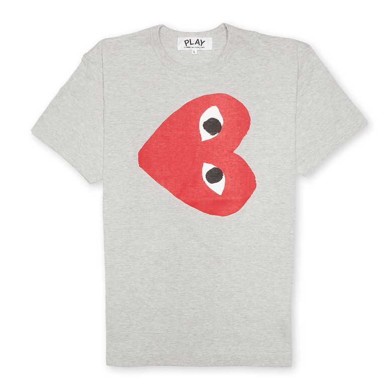 Comme des Garcons Play Play Logo T-Shirt grey