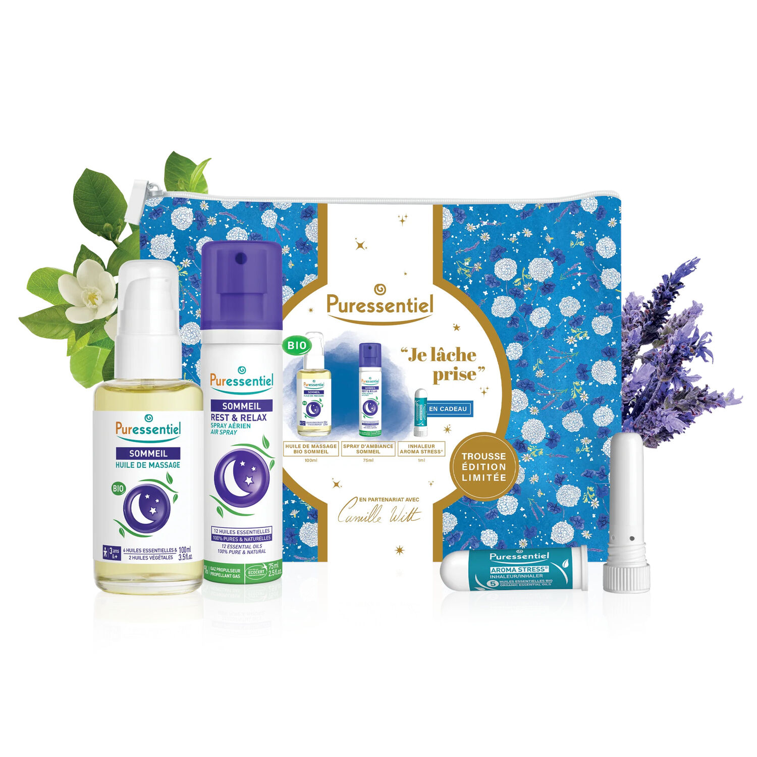 Puressentiel Je lâche Prise Huile de Massage + Spray Sommeil + Inhaleur