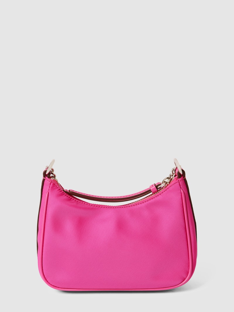 Saddle Bag mit Henkel in metallic in pink