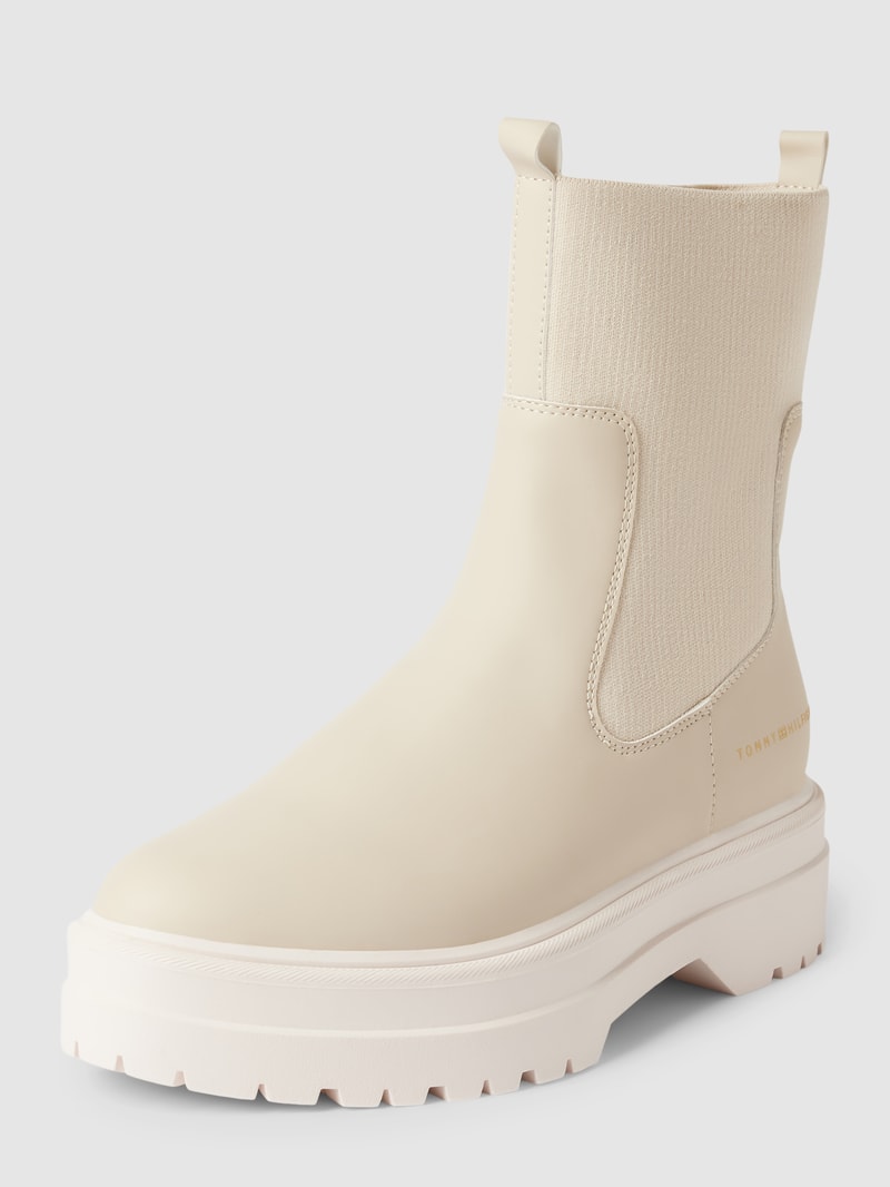 Boots mit Plateausohle Modell 'FEMININE' in beige