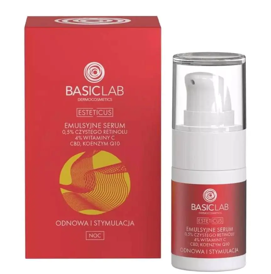 Basiclab Esteticus 0,5% Retinol 4% Hvid C Emulsionsserum 15ml