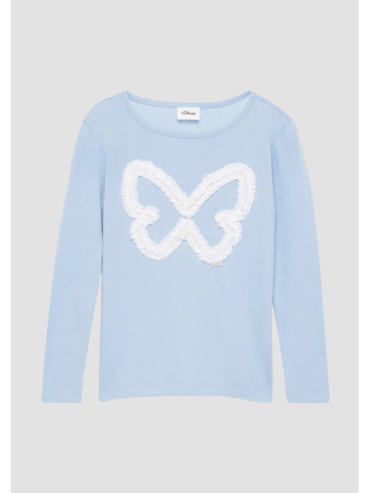 s.Oliver T-Shirt langarm in Blau günstig kaufen