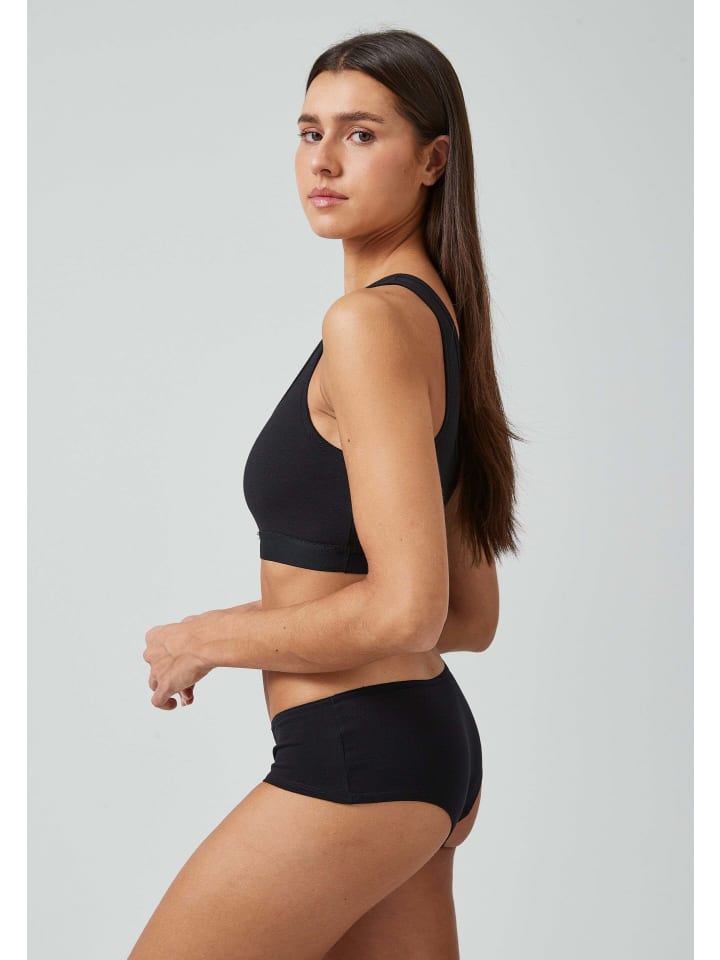 SNOCKS Soft BH aus Bio-Baumwolle 1 Stück in Schwarz günstig kaufen