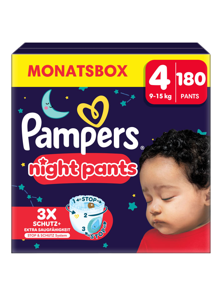 Pampers Pampers Night Pants Größe 4, 180 Windeln, 9kg-15kg günstig kaufen 4