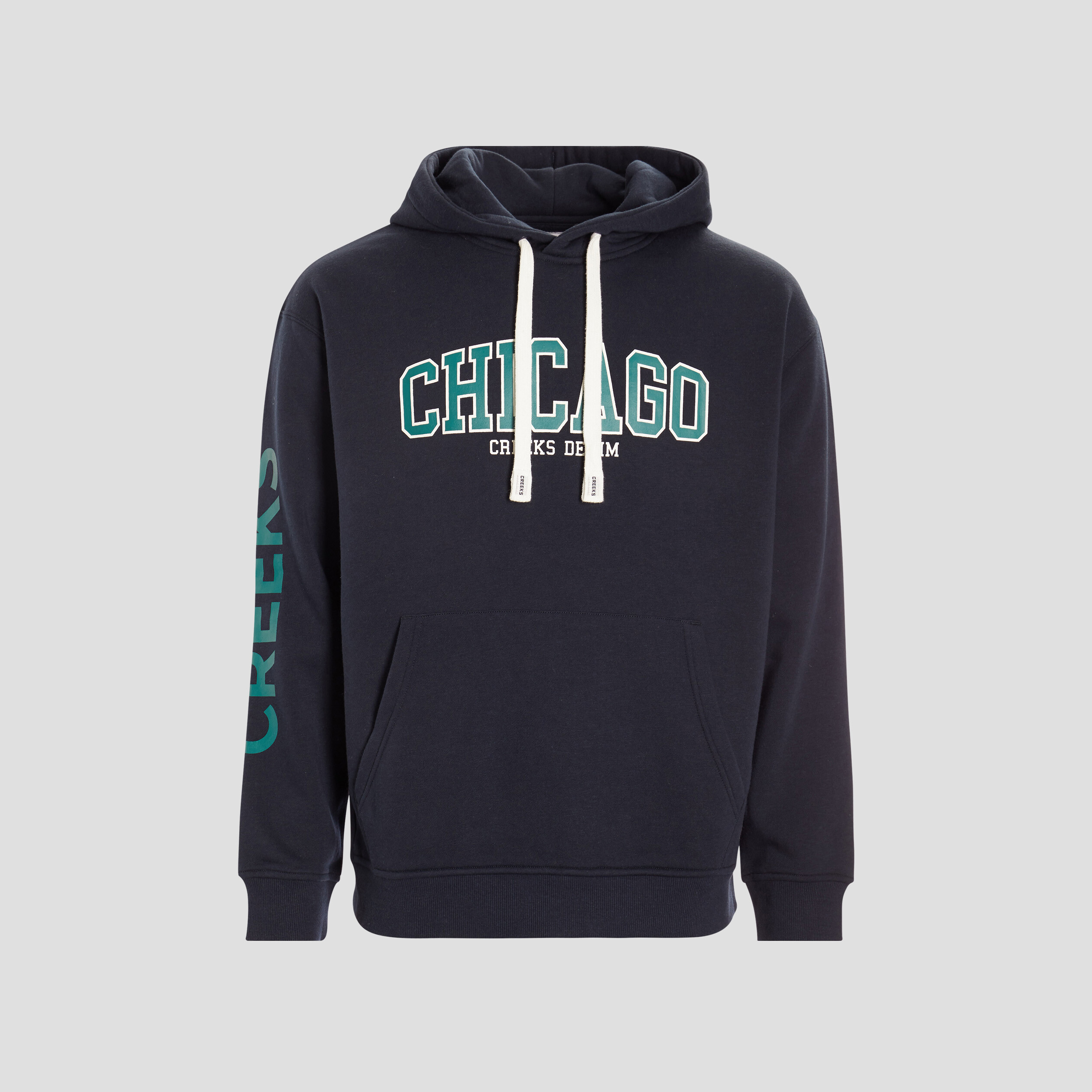 Sweat à capuche hoodie Creeks bleu marine homme | La Halle