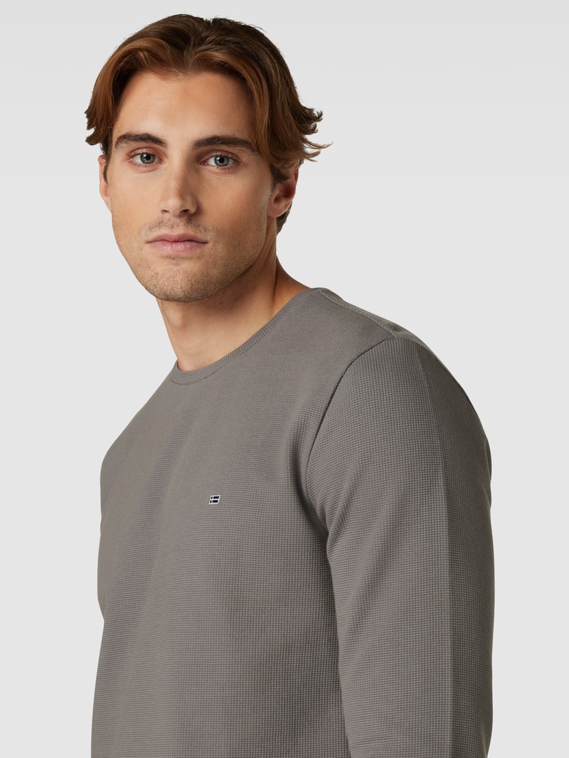 Longsleeve mit Waffelstruktur in graphit