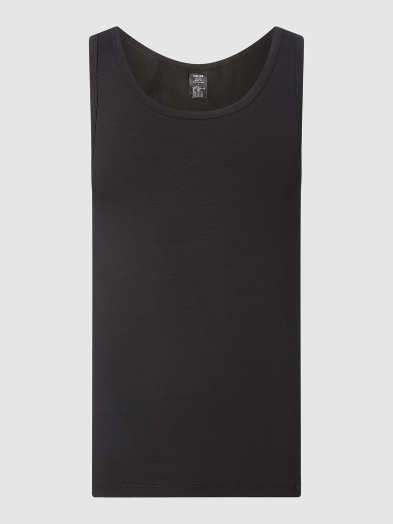 Tanktop mit Stretch-Anteil in schwarz