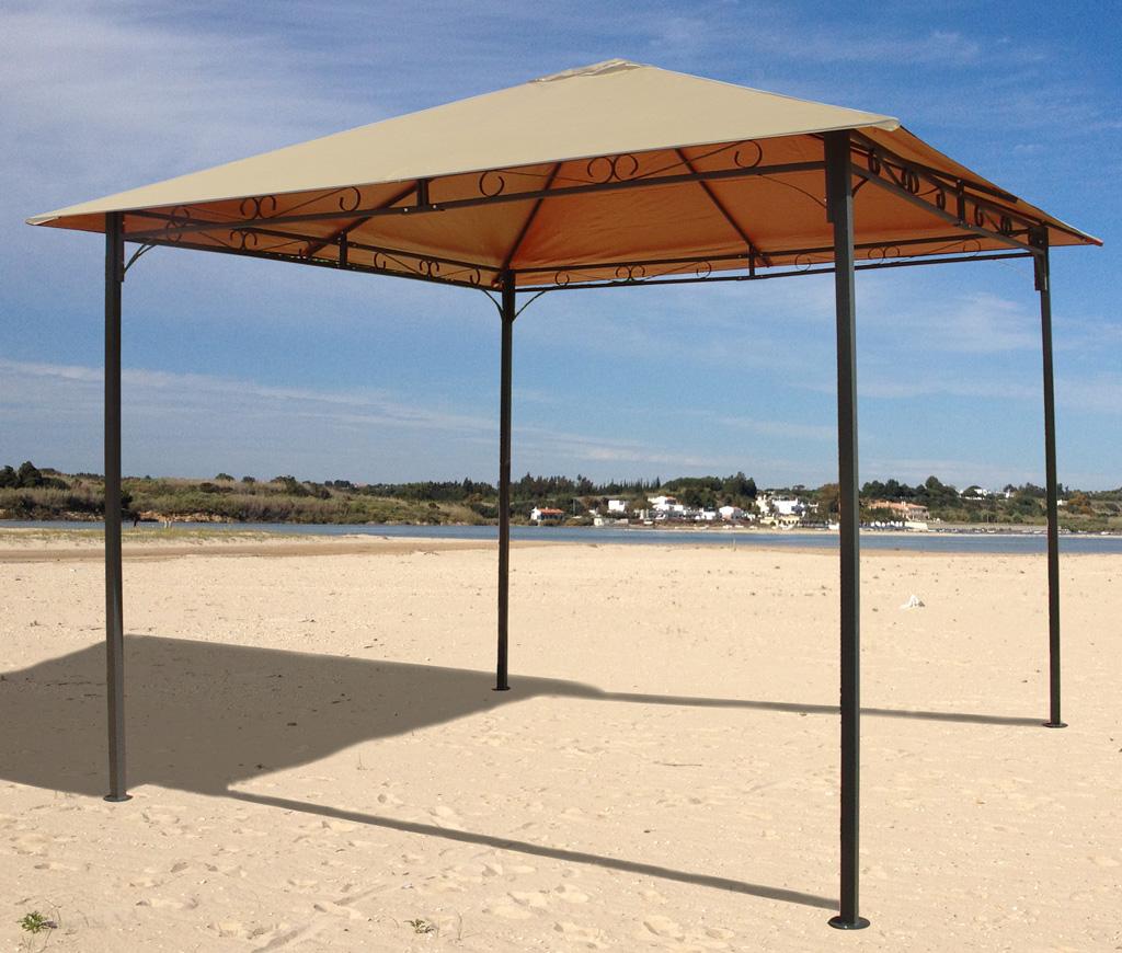 Grasekamp Ersatzdach 3x3m Sand universal zu Antik Pavillon Gartenpavillon Partyzelt Plane Bezug