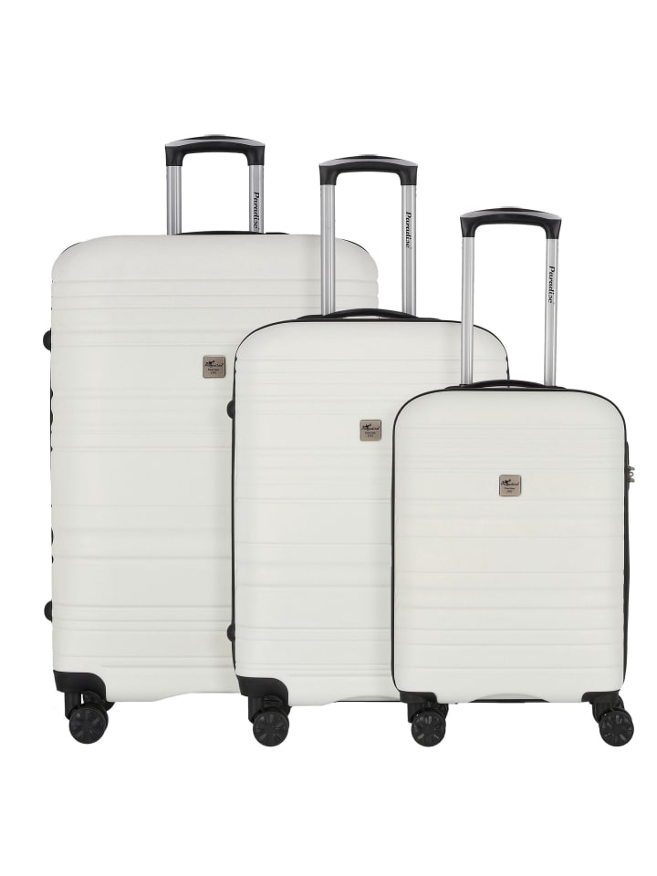 Check.In Paradise 4 Rollen Kofferset 3-teilig in weiß günstig kaufen onesize