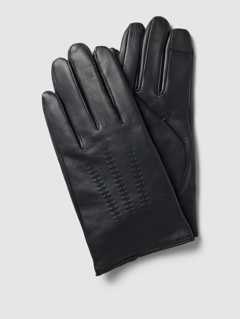 Handschuhe aus Lammleder Modell 'Hainz' in marineblau