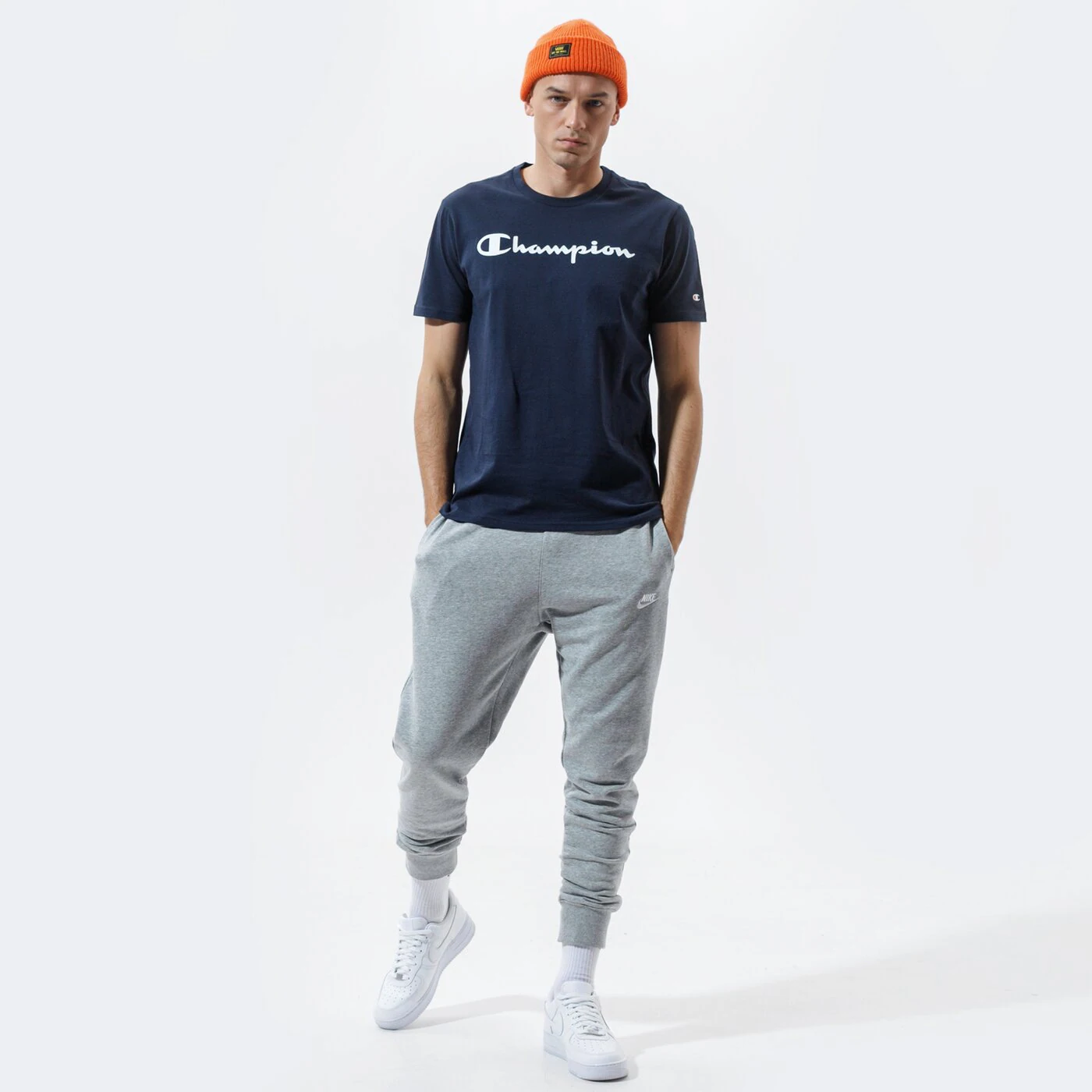 CHAMPION T-SHIRT CREWNECK TEE Dunkelblau