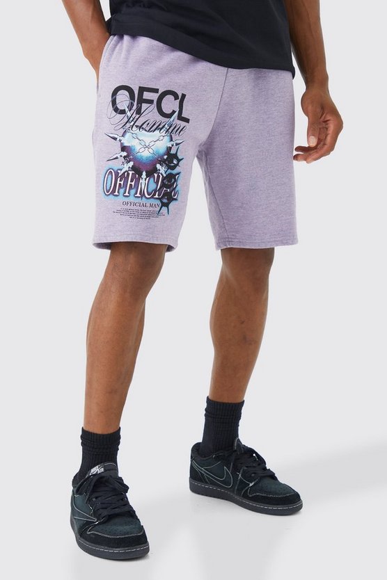 Lockere Shorts mit Herz-Print