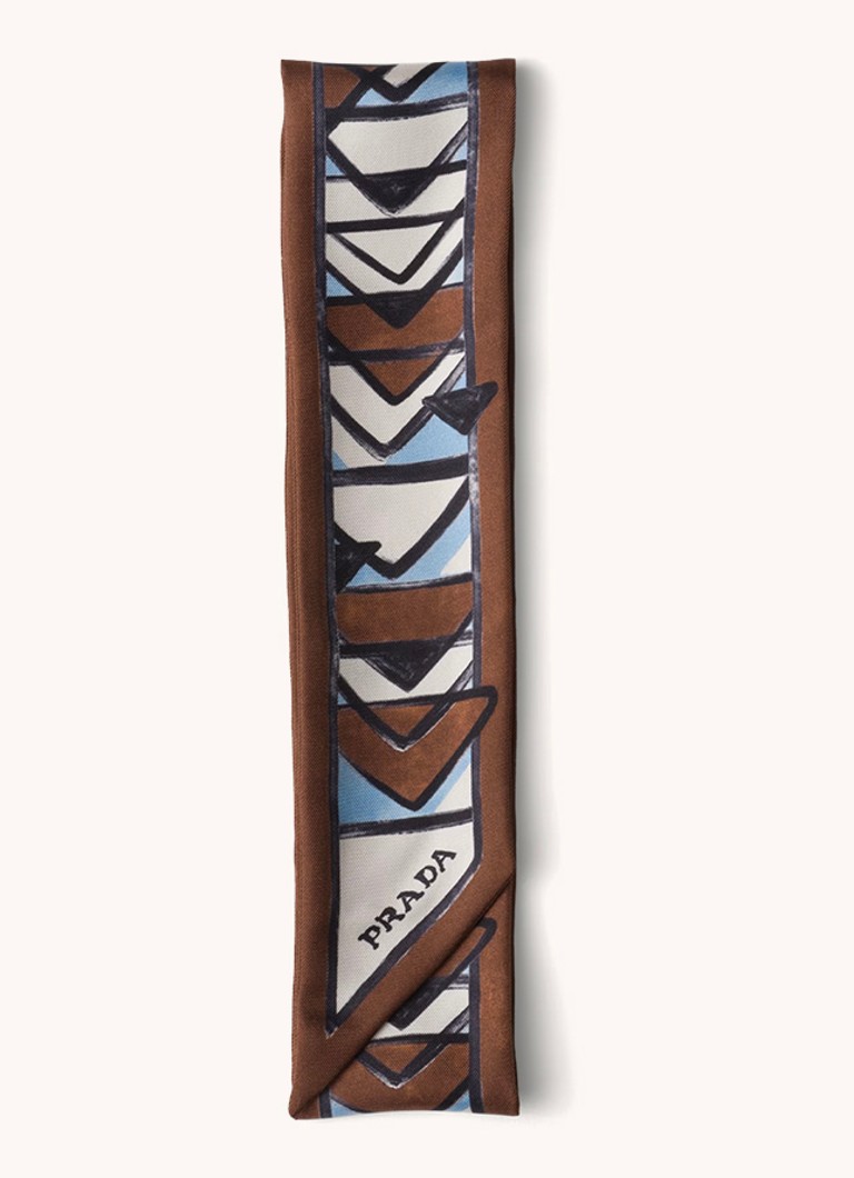 Bufanda estampada Prada Re-Nylon, 85 x 6 cm