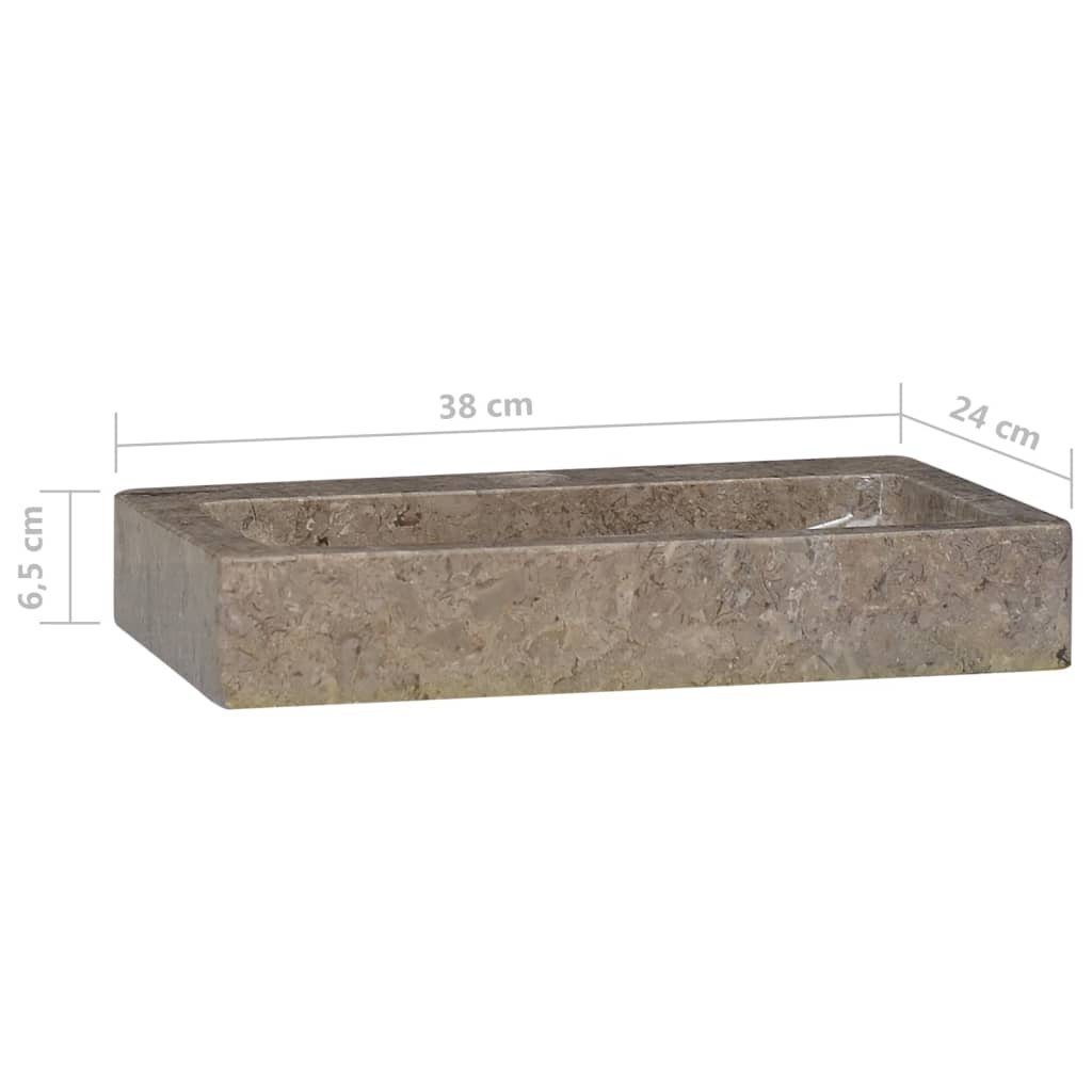 vidaXL Waschbecken Wandwaschbecken Grau 38x24x6,5 cm Marmor