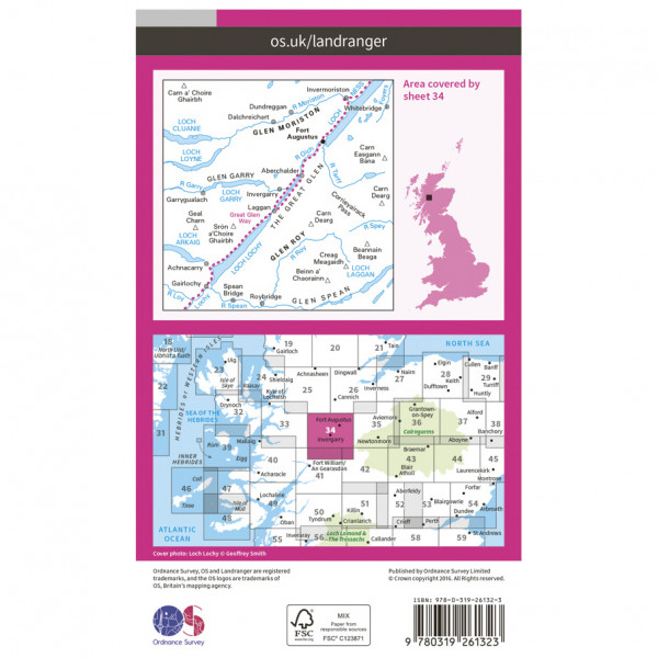 Ordnance Survey - Fort Augustus L034 - Wanderkarte