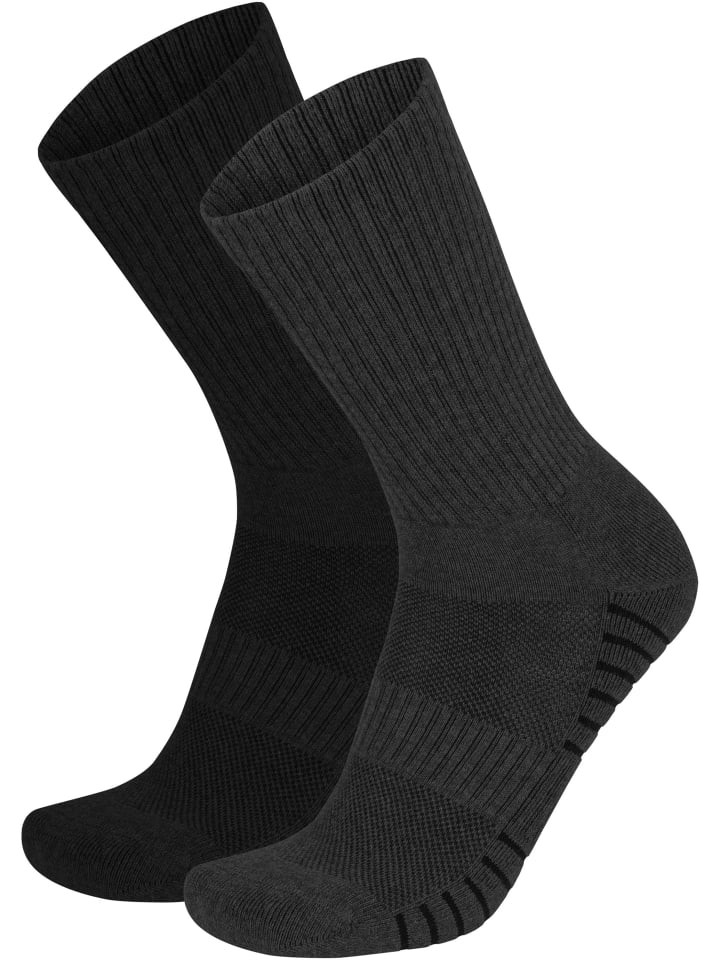 normani 4 Trekkingwandersocken mit Polstersohle und Komfortbund in Anthrazit günstig kaufen