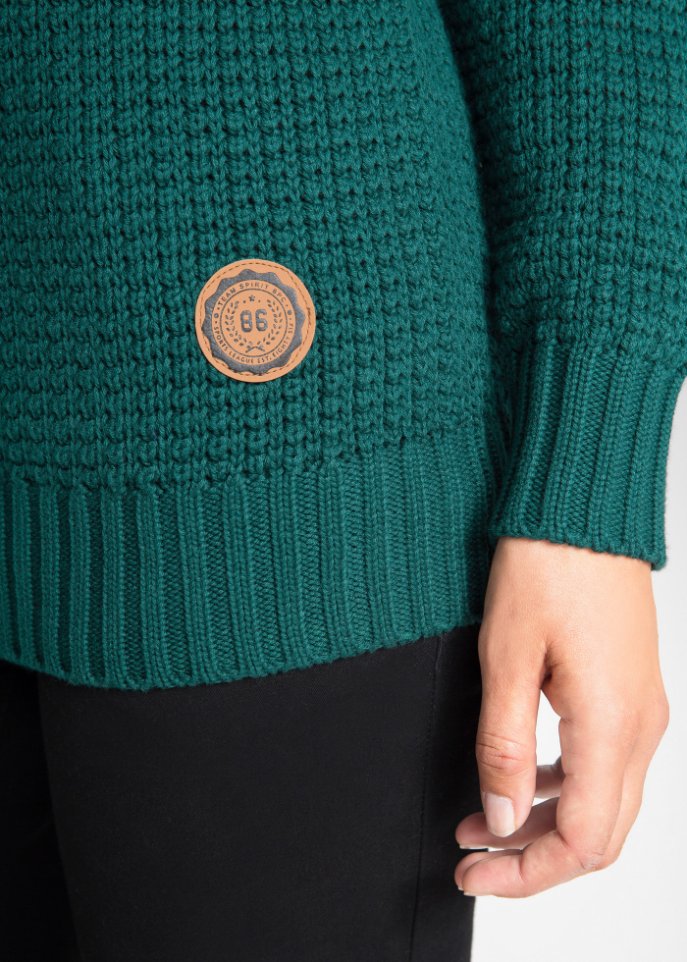 Rollkragenpullover mit Kordeln