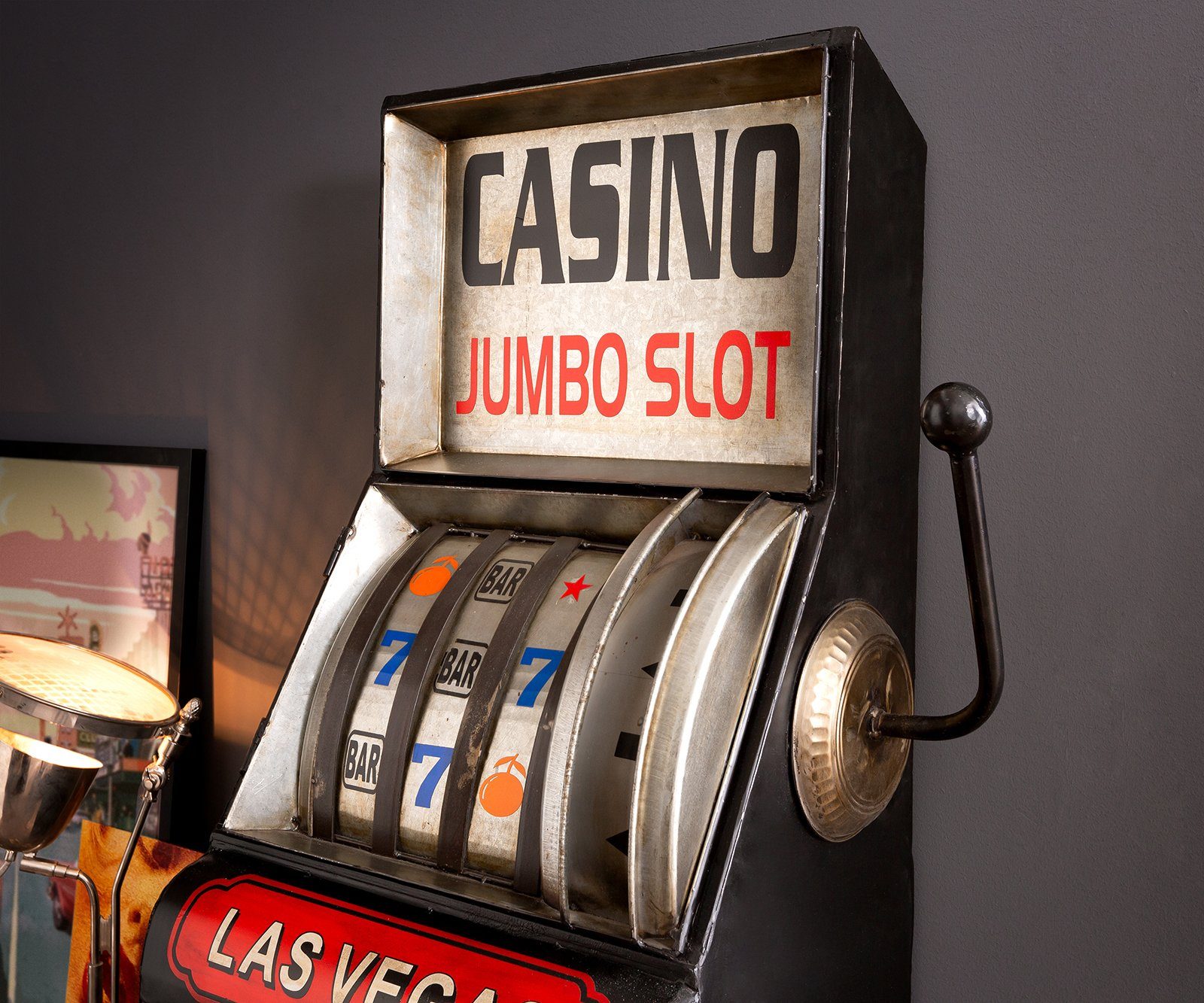 DELIFE Bartisch Spielautomat, Metall Schwarz 65x155 cm Bar