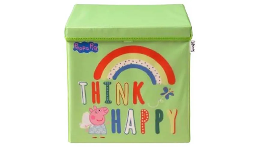 Lifeney Aufbewahrungsbox mit Deckel Peppa Pig 33x33x33cm grün