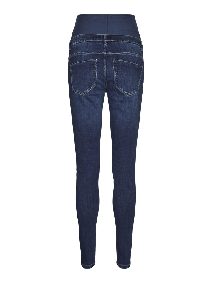Vero Moda Umstandsjeans mit Skinny Fit in Dark Blue Denim günstig kaufen