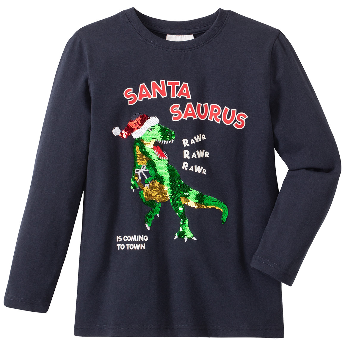 Jungen Langarmshirt mit Weihnachts-Motiv