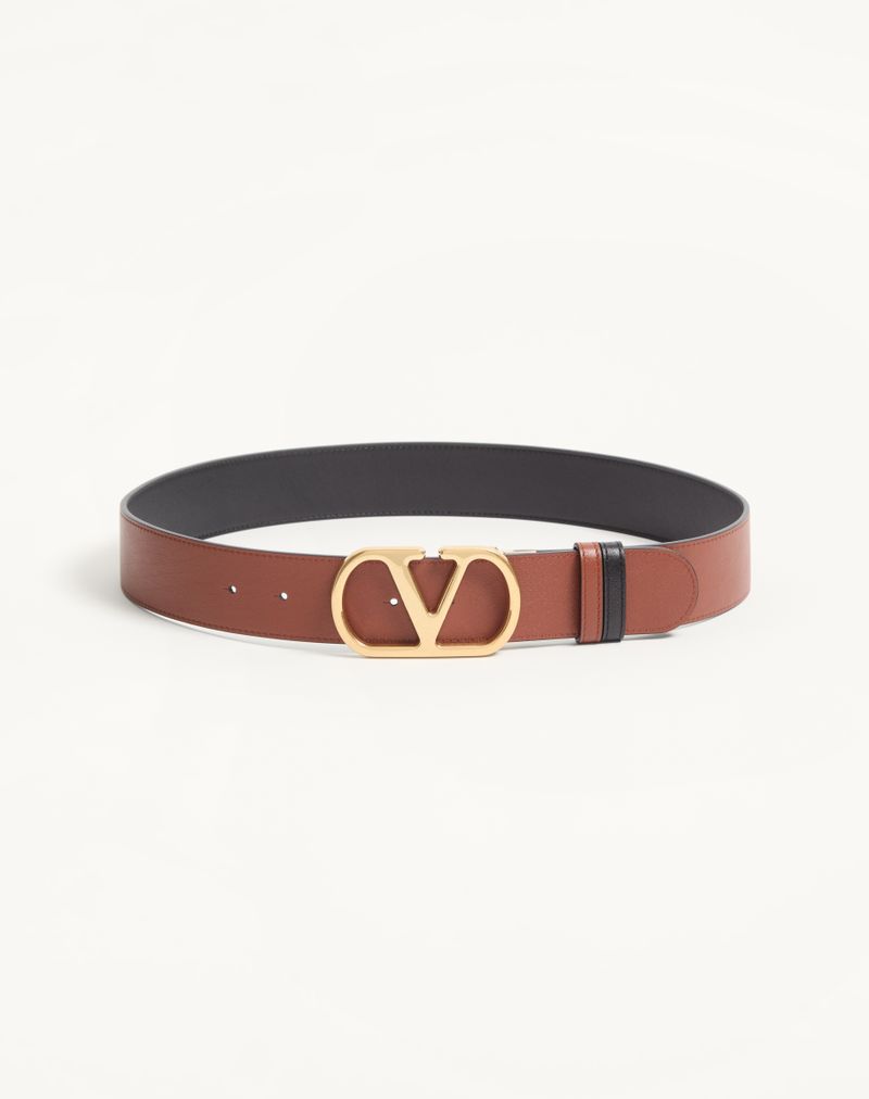 VLogo Signature vendbart bælte i skinnende kalveskind 40 mm