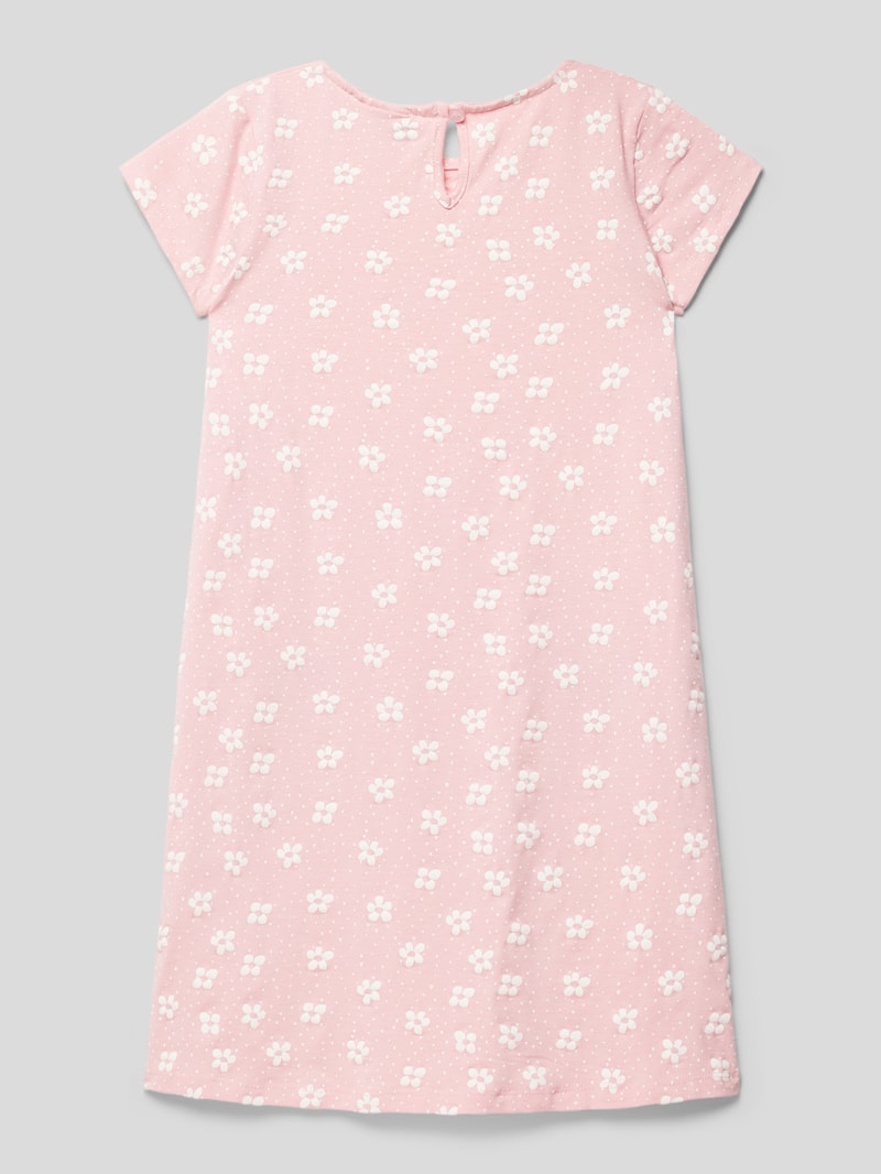 Kleid mit floralem Muster in hellrosa