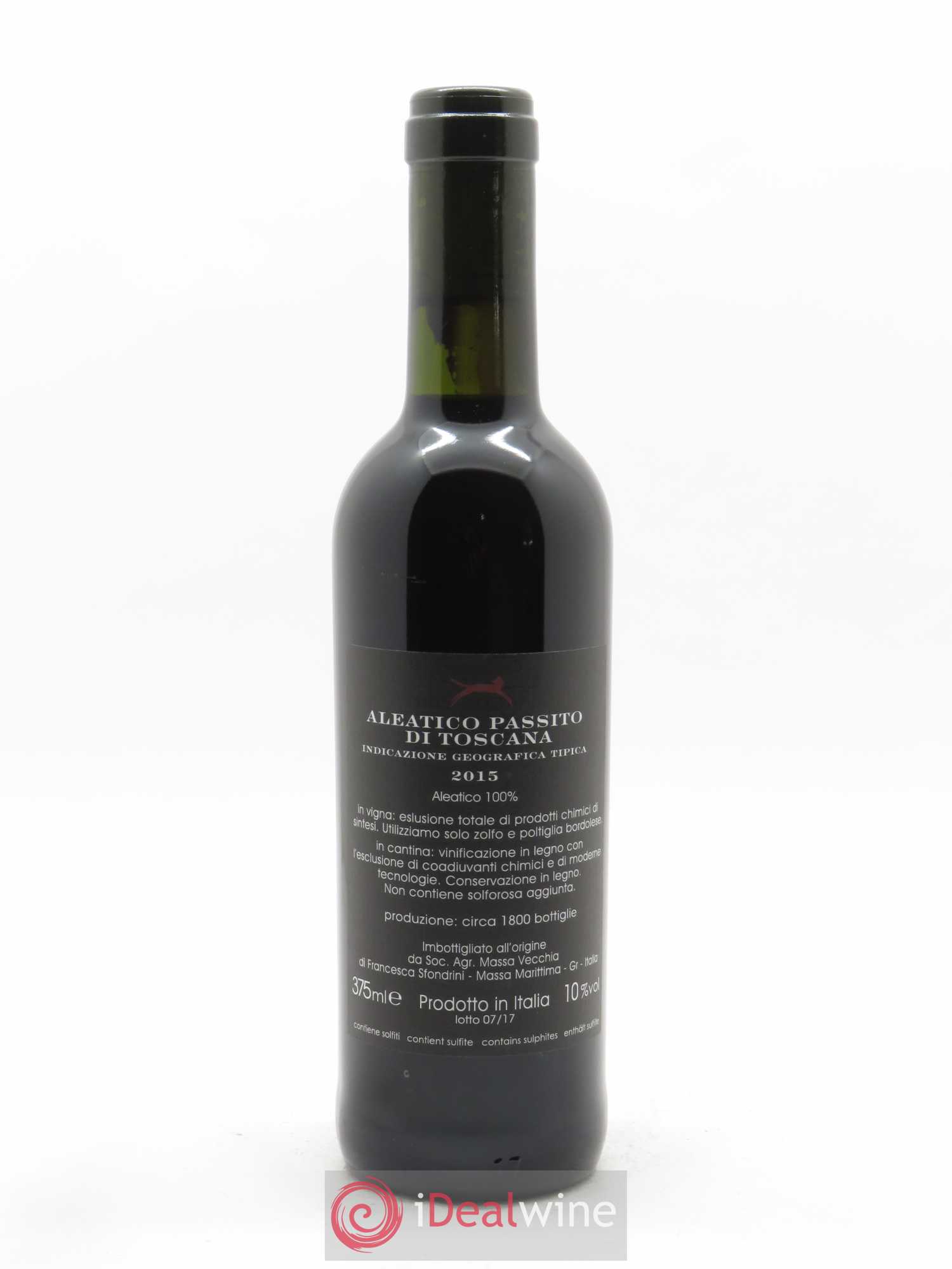 Aleatico Passito di Toscana Massa Vecchia IGT Aleatico  2016 - Lot de 1 Demi-bouteille