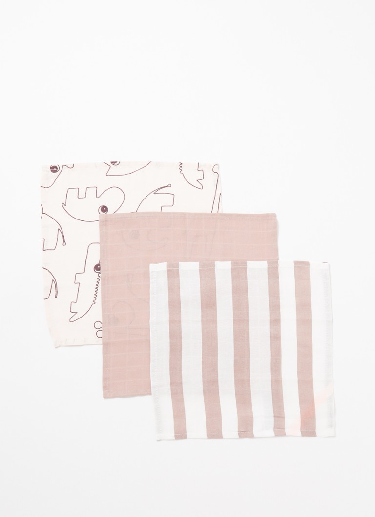 Done by Deer Friends Powder organic cotton bib set of 5