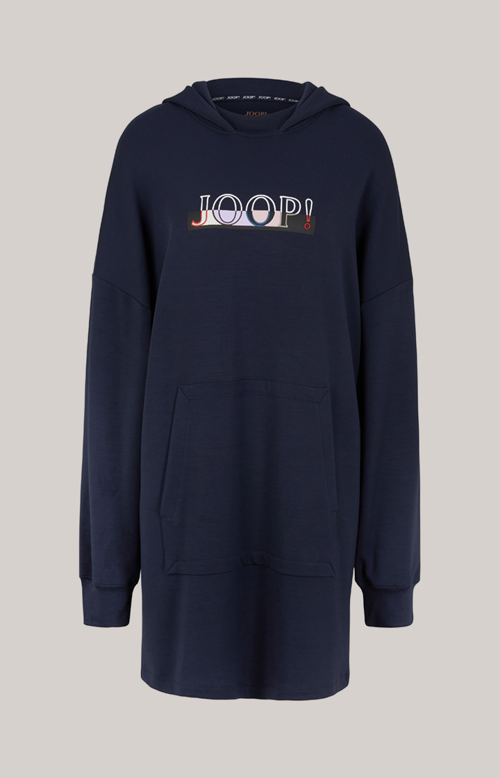 Loungewear Hoodie-Kleid in Navy