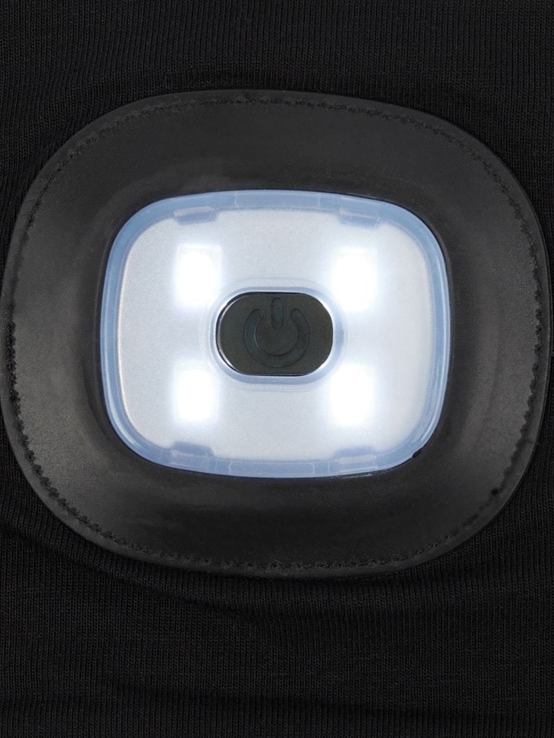 Stirnband mit LED-Licht in schwarz