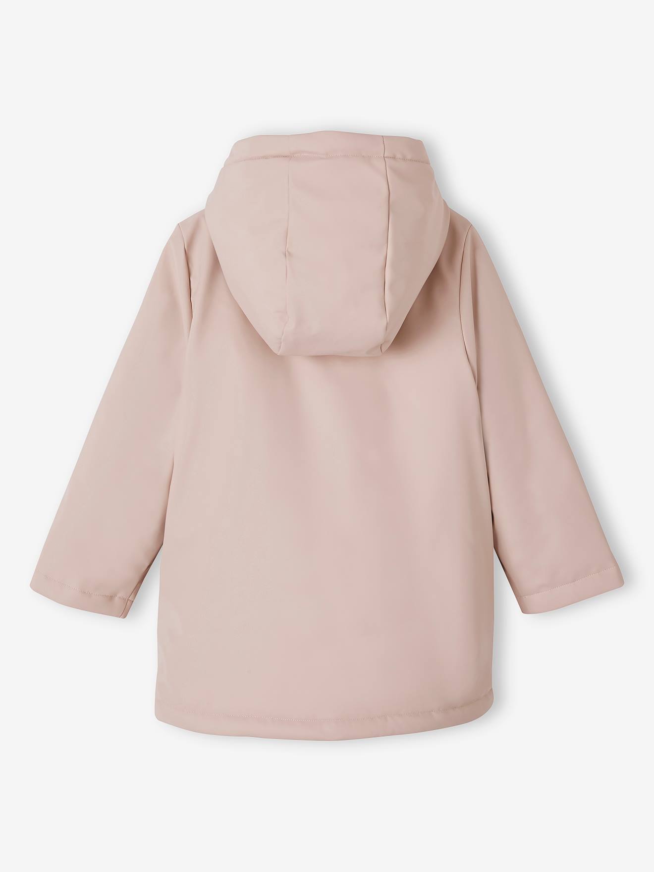 Vertbaudet Mädchen Regenjacke mit Kapuze & Teddyfleece-Futter - moosgrün