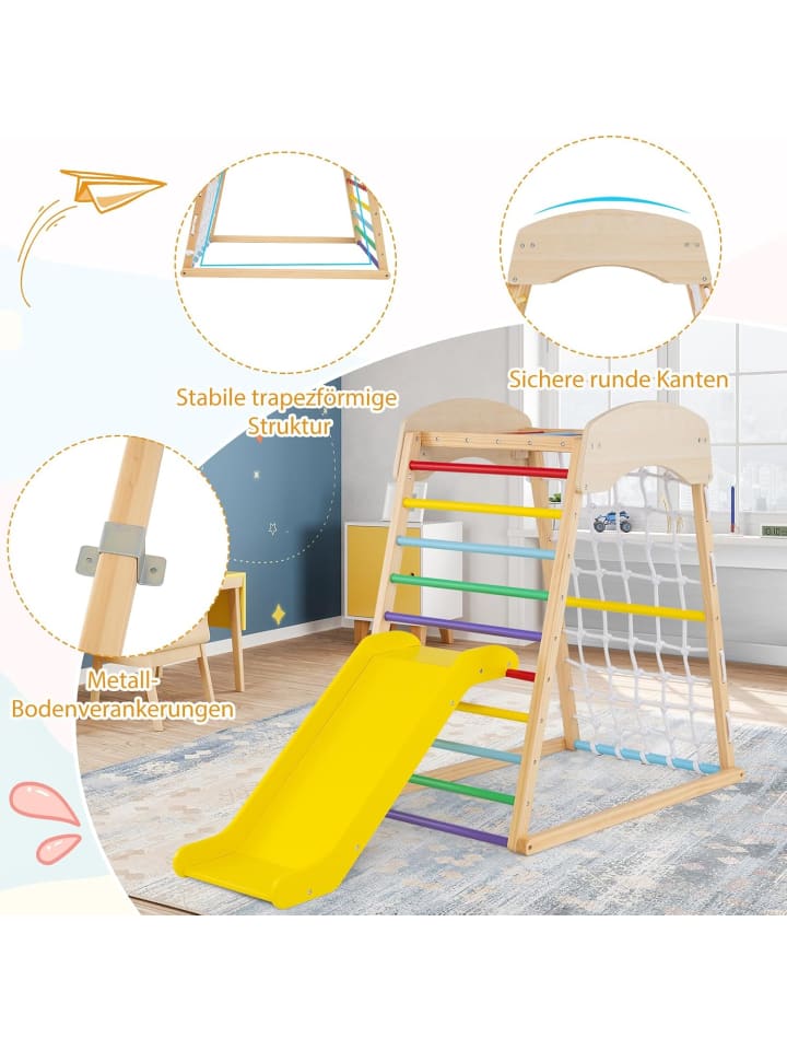 COSTWAY Klettergerüst Indoor in Bunt günstig kaufen 113 cm