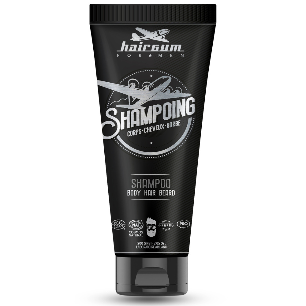 hairgum Shampoing Cheveux, barbe et corps Cosmos  Nat Shampoing