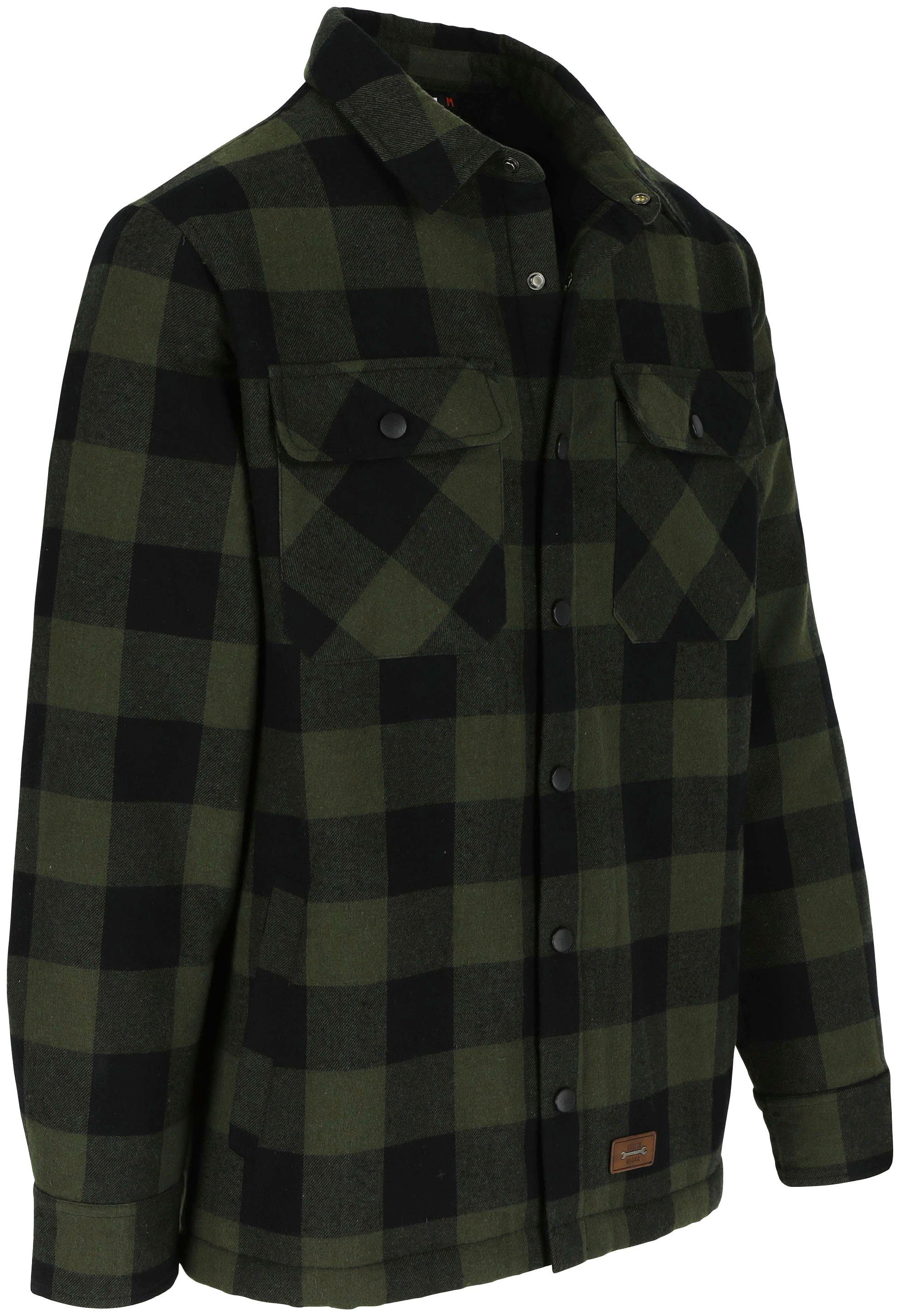 Herock Arbeitsjacke PURO Flanelljacke gefüttert, Druckknopfverschluss
