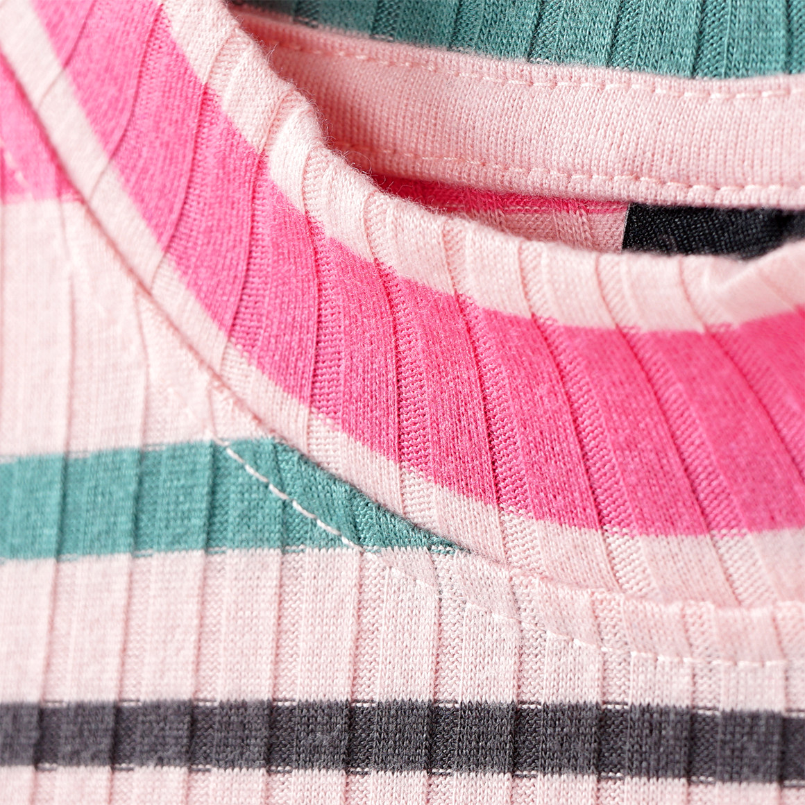 Mädchen Langarmshirt mit Rippstruktur