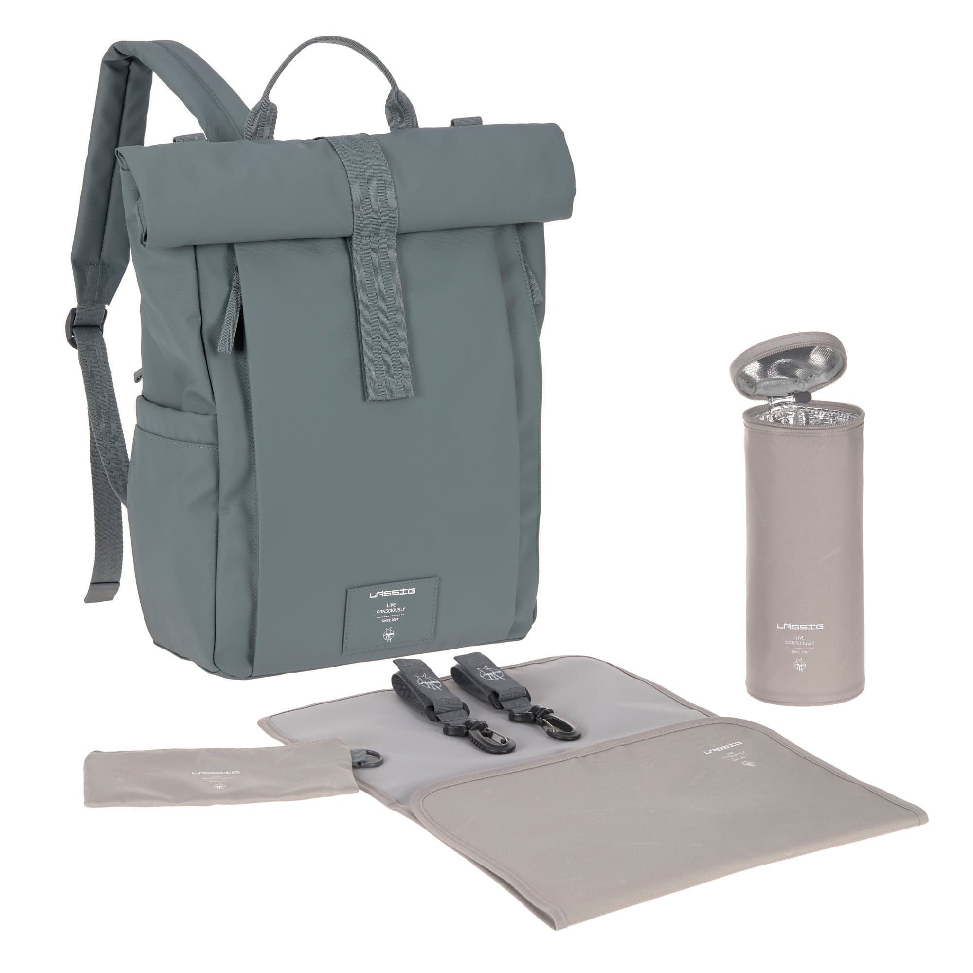Wickelrucksack - Rolltop Up Backpack, Anthrazit