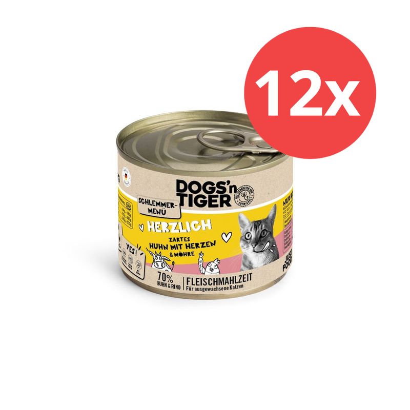 Sparpaket Dogs'n Tiger Schlemmermenü 12 x 200 g