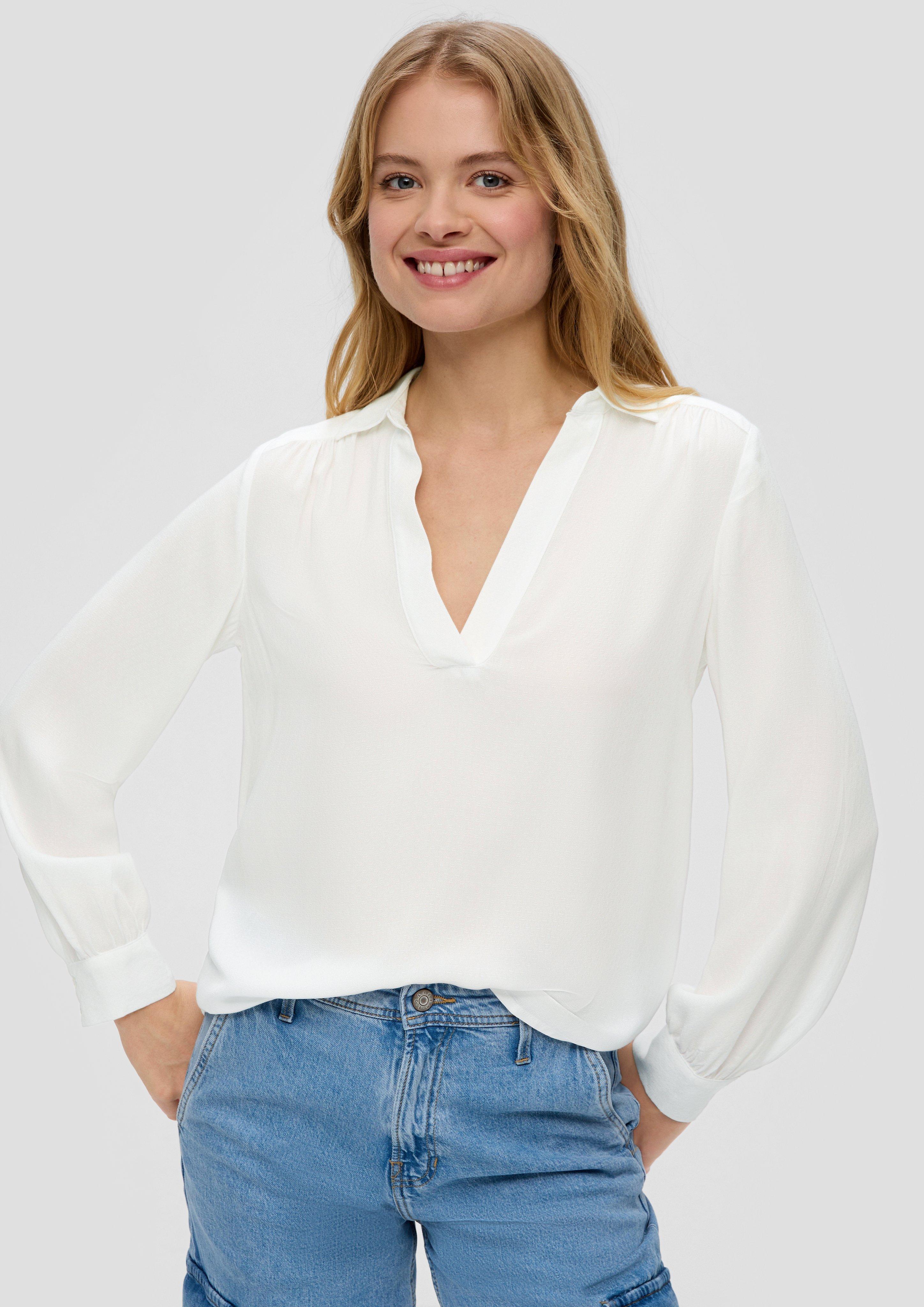 Viskosebluse mit V-Ausschnitt  2145123-0210