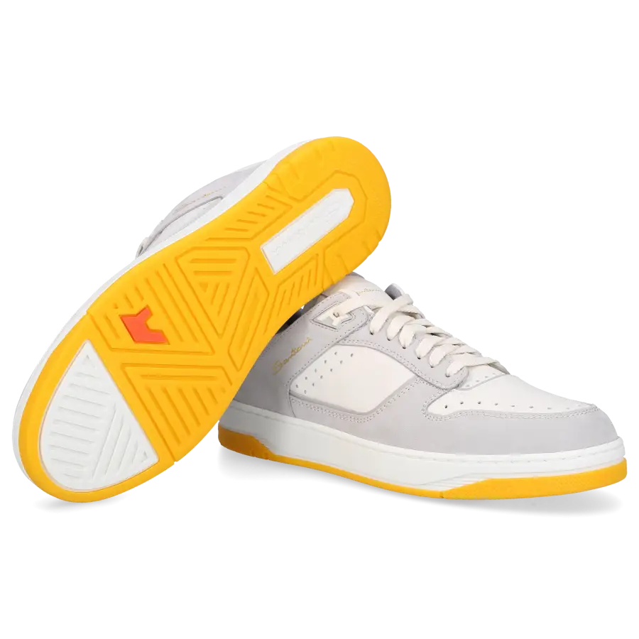 Santoni - Sneaker low 21865 Veloursleder - grau