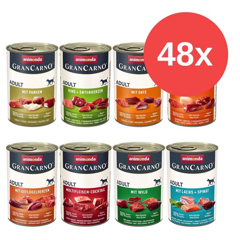 Mixpaket animonda GranCarno Adult 48 x 400 g