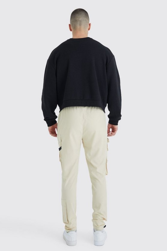 Tall Skinny Cargo-Hose mit Taschen und Schnalle