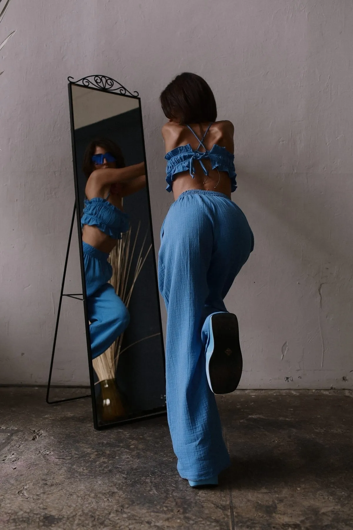 BOHEMAİ  Harvey Blue Musselin-Ernteset
