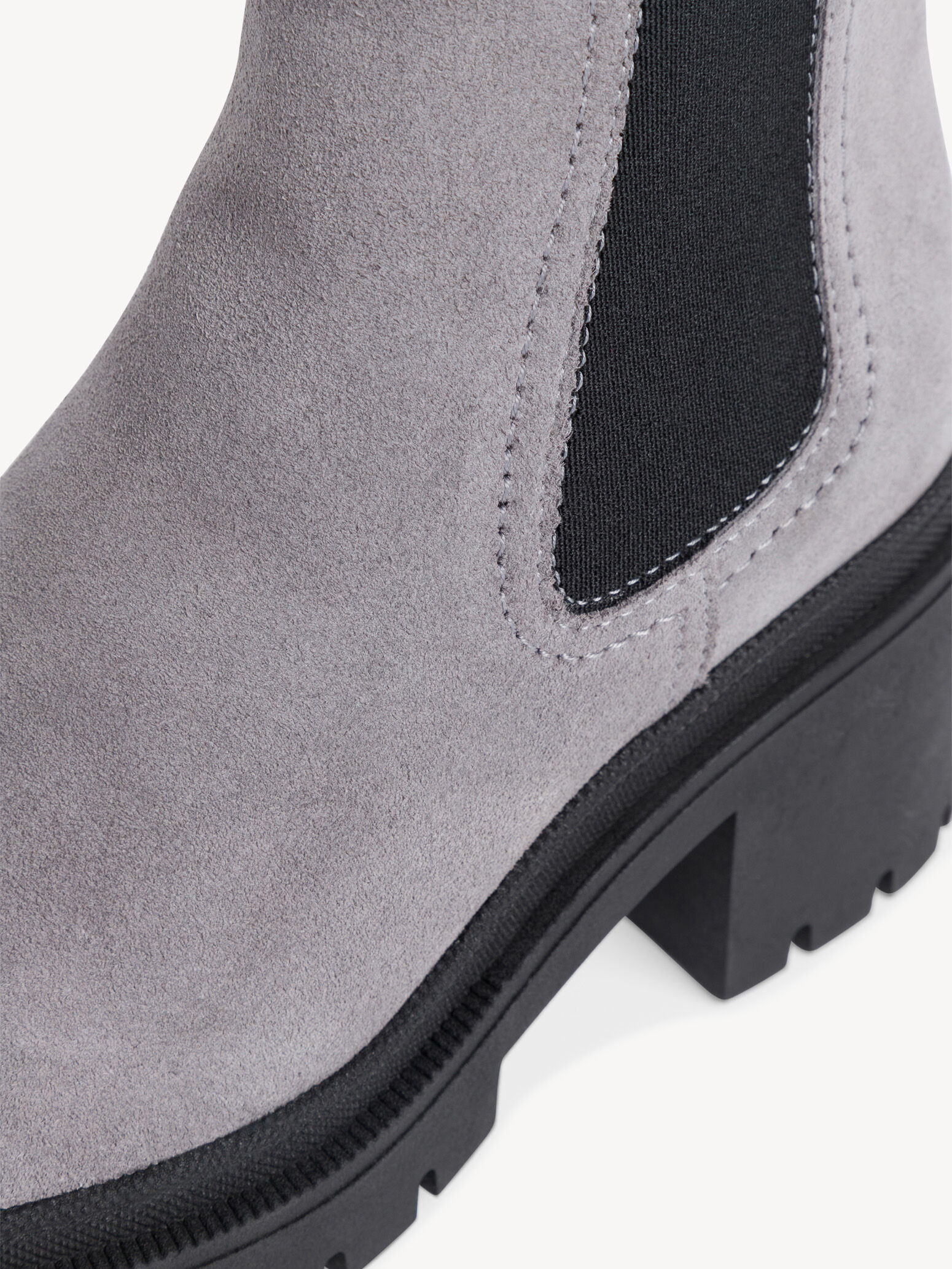 Bottine Chelsea en cuir - gris