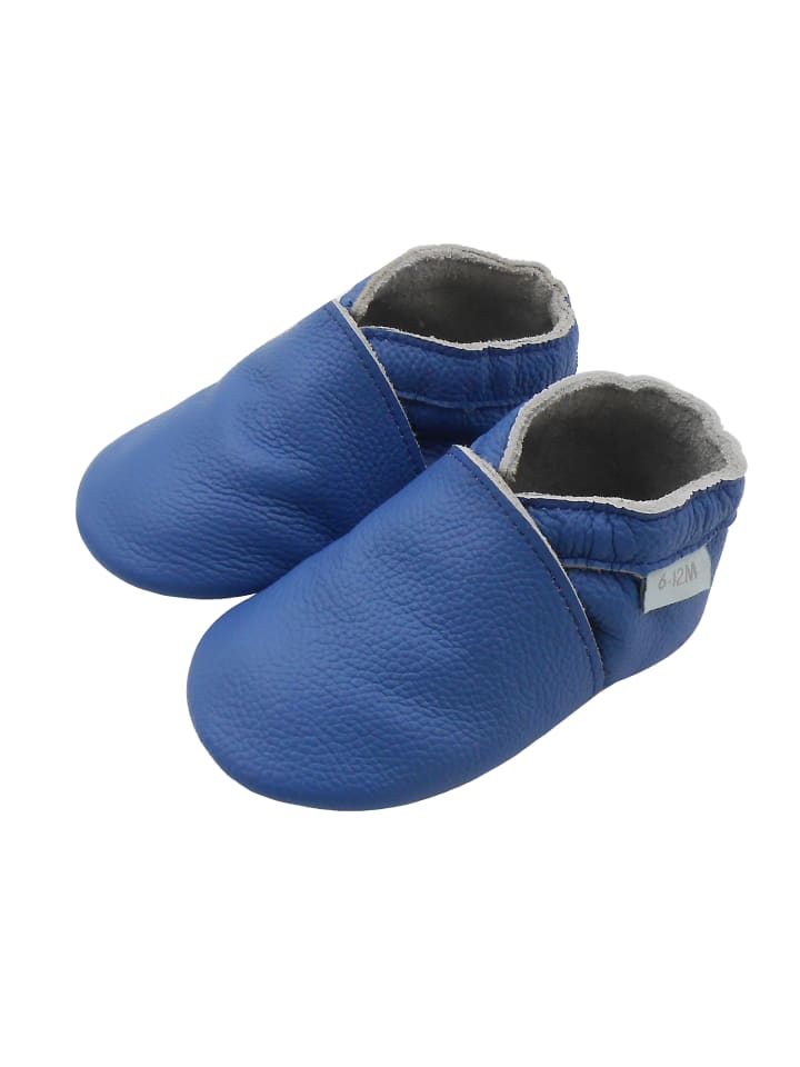 Yalion Baby Leder-Krabbelschuhe in Blau günstig kaufen
