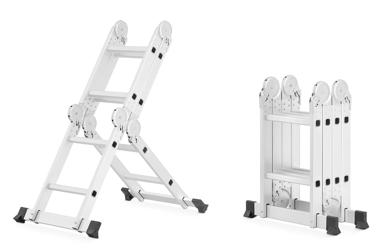 Venta-gr. Gelenkleiter Mehrzweckleiter 4x2 mit Gerüstplatte, Gelenkleiter, Haushaltsleiter