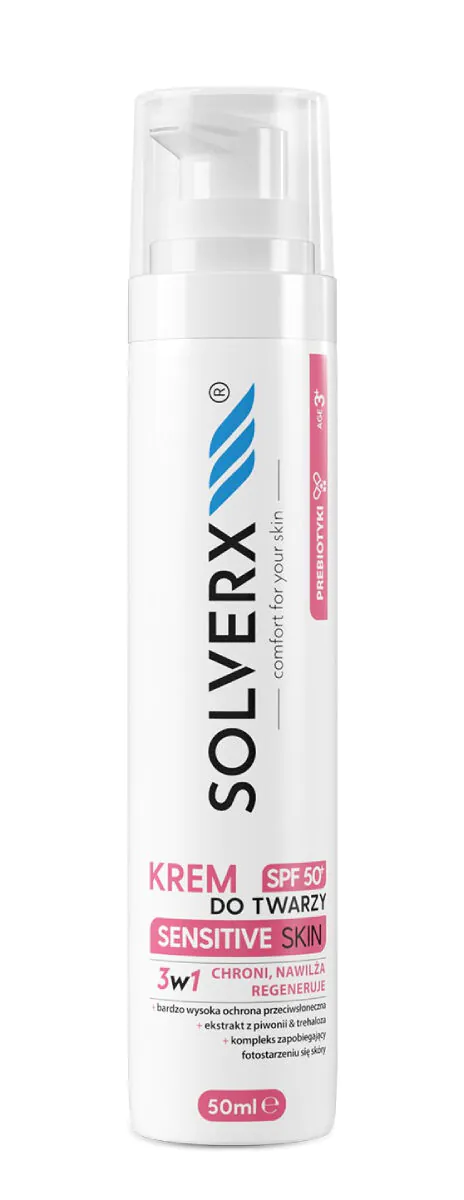 Solverx ansigtscreme til sensitiv hud SPF 50+