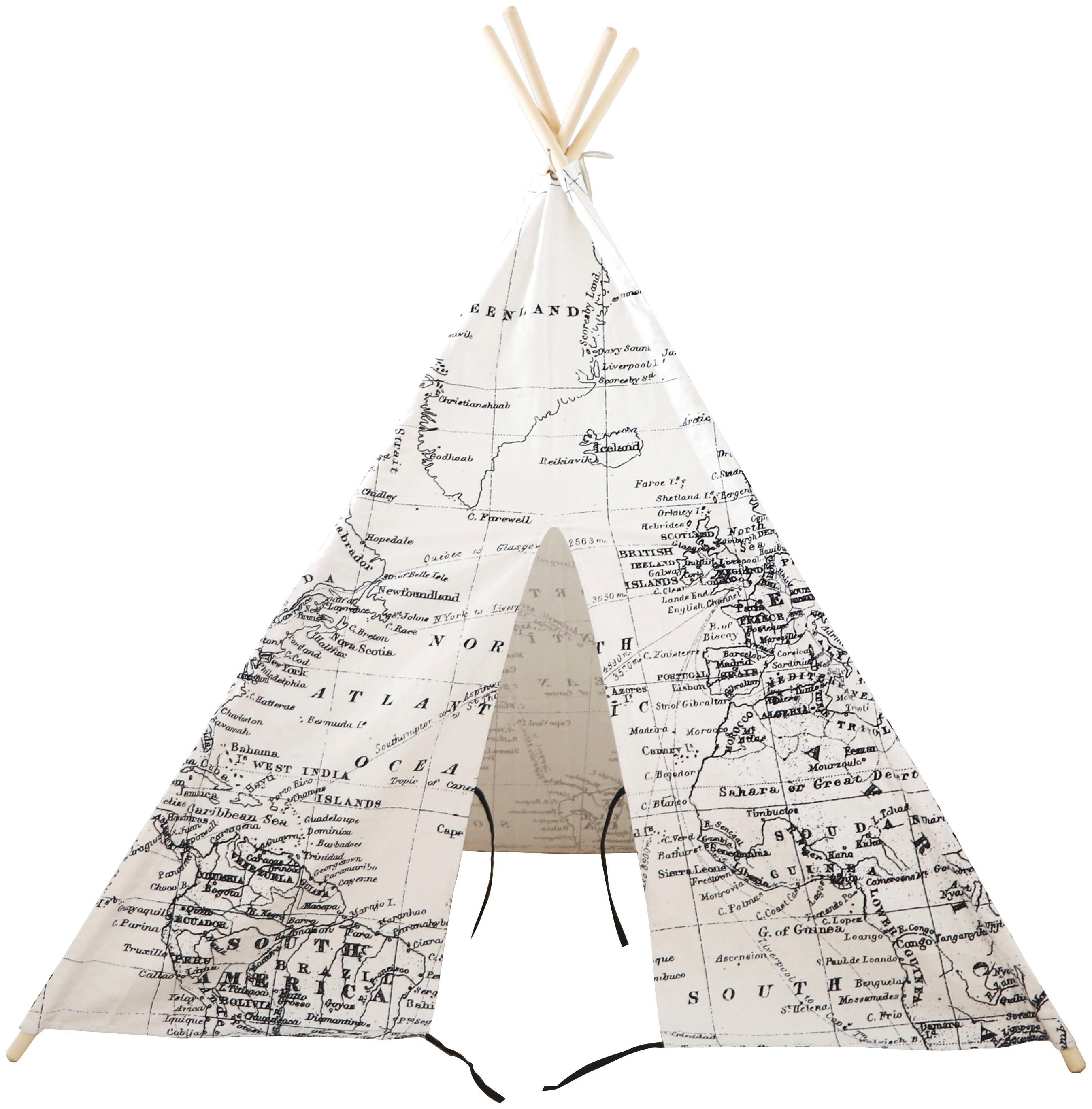 Sunny Tipi-Zelt Weltkarte