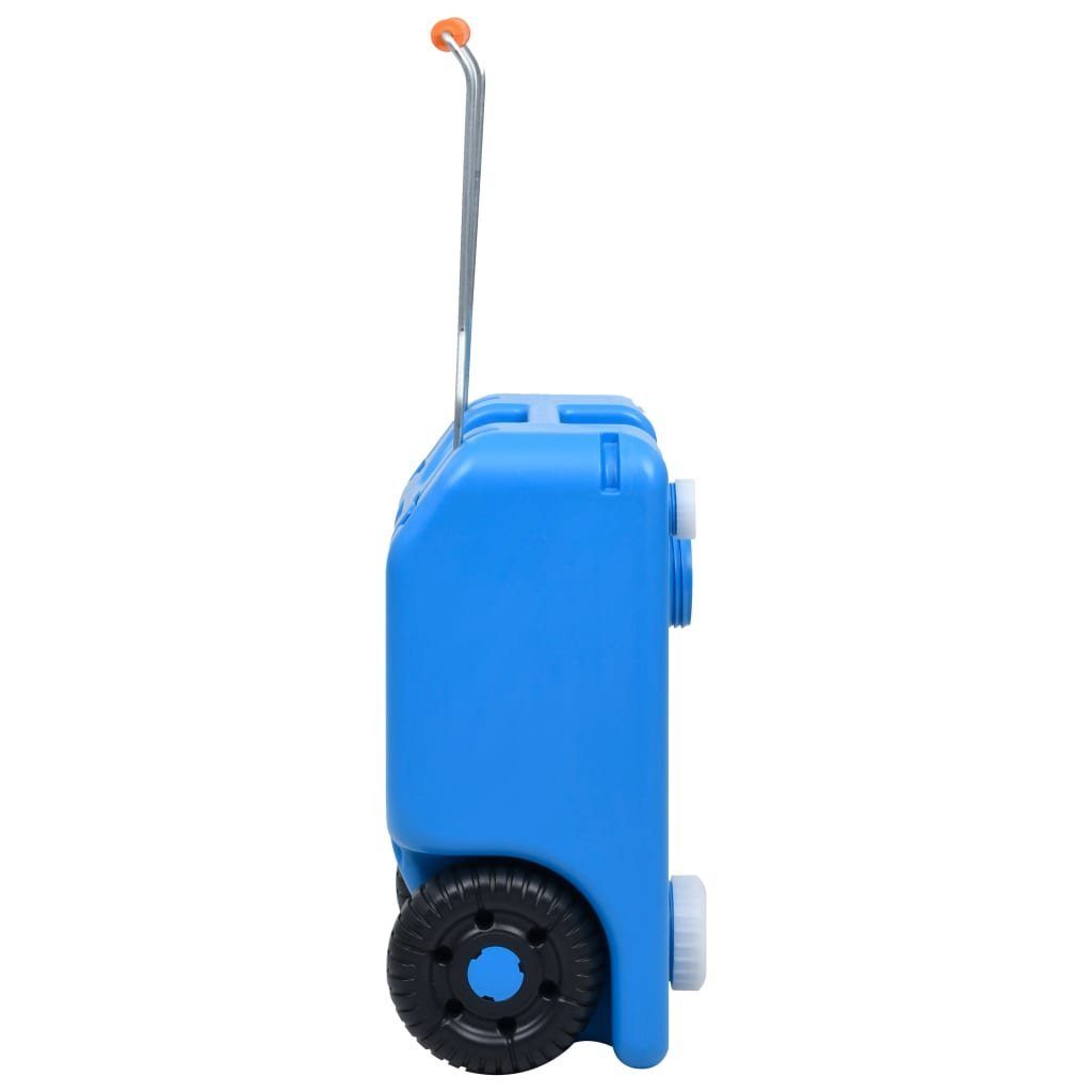 vidaXL Campingtoilette Abwasser Grauwasser Tank Camping Wassertank mit Rollen 25 L Blau Rollb