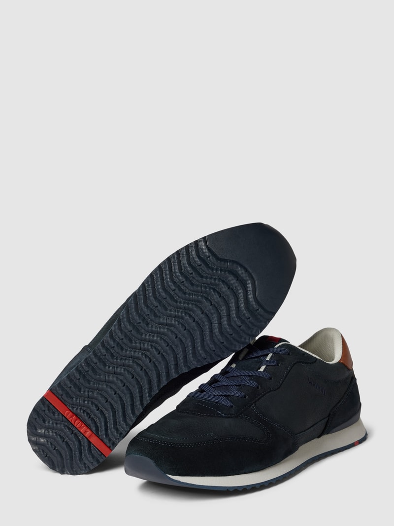 Sneaker aus echtem Leder Modell 'EDMOND' in marineblau